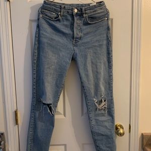 H&M high waist mom jeans 👖
